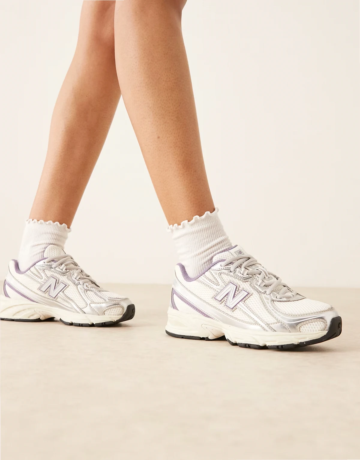 740 sneakers in white and metallic