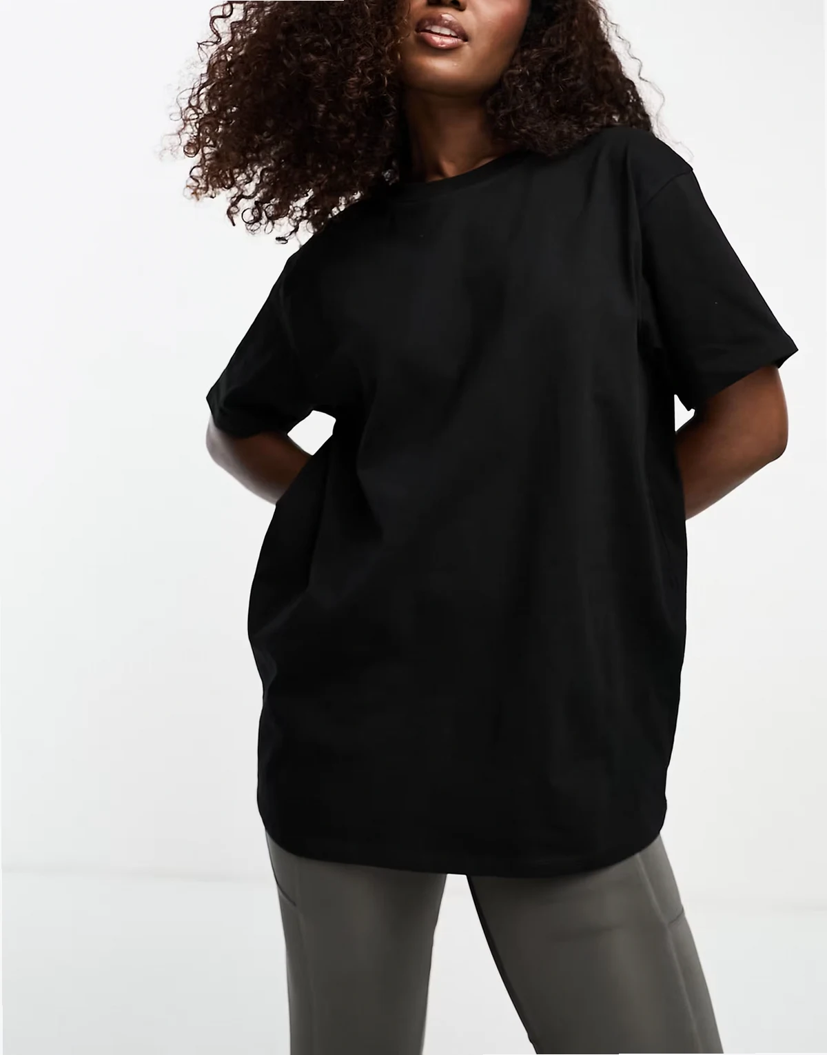 Icon oversized T-shirt with quick dry in black