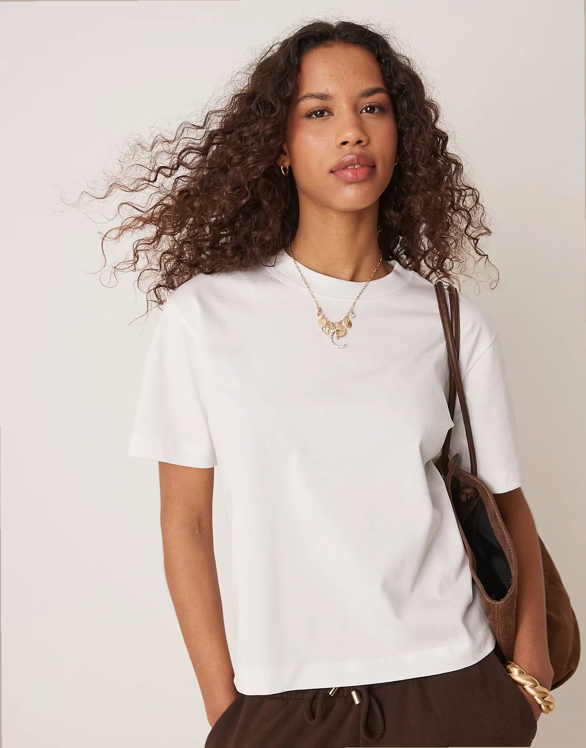 – T-Shirt in Weiß