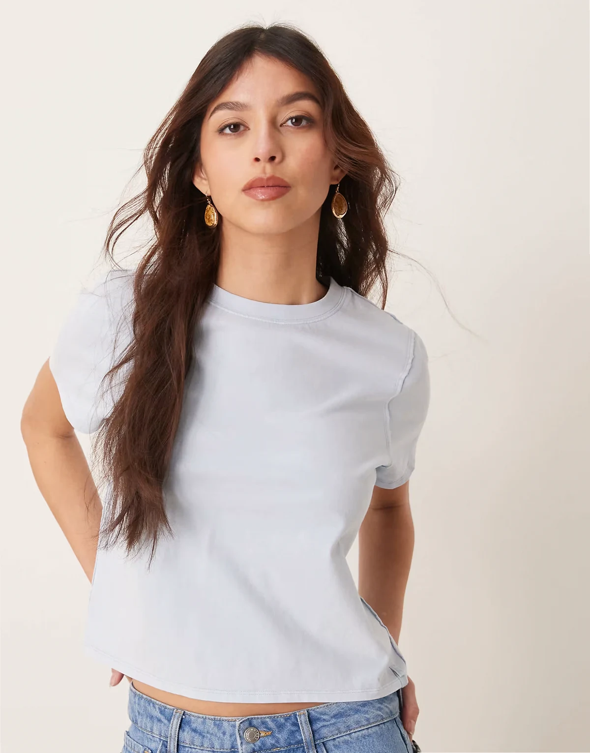everyday relaxed t-shirt in ice blue