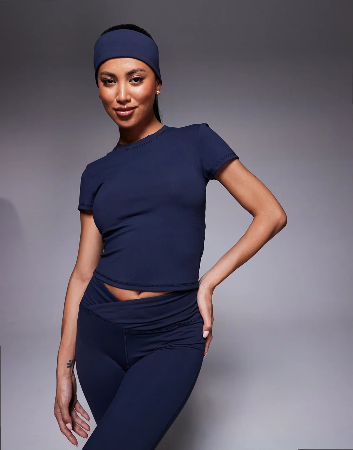 Icon soft touch performance baby t-shirt in midnight navy