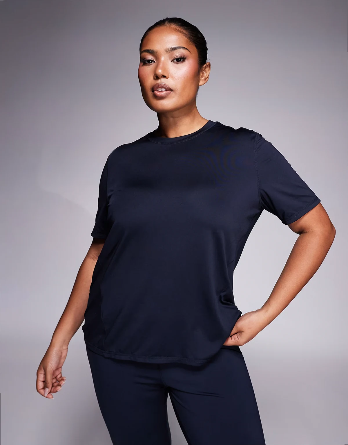 Curve Icon performance T-shirt with quick dry in navy