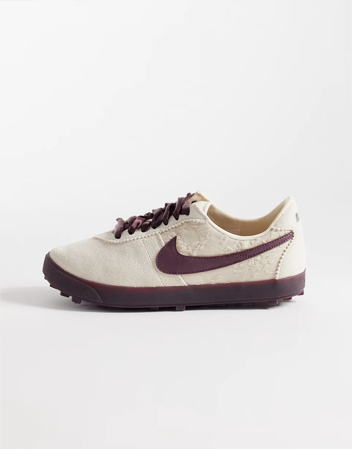 Astrograbber leather sneakers in off white and brown