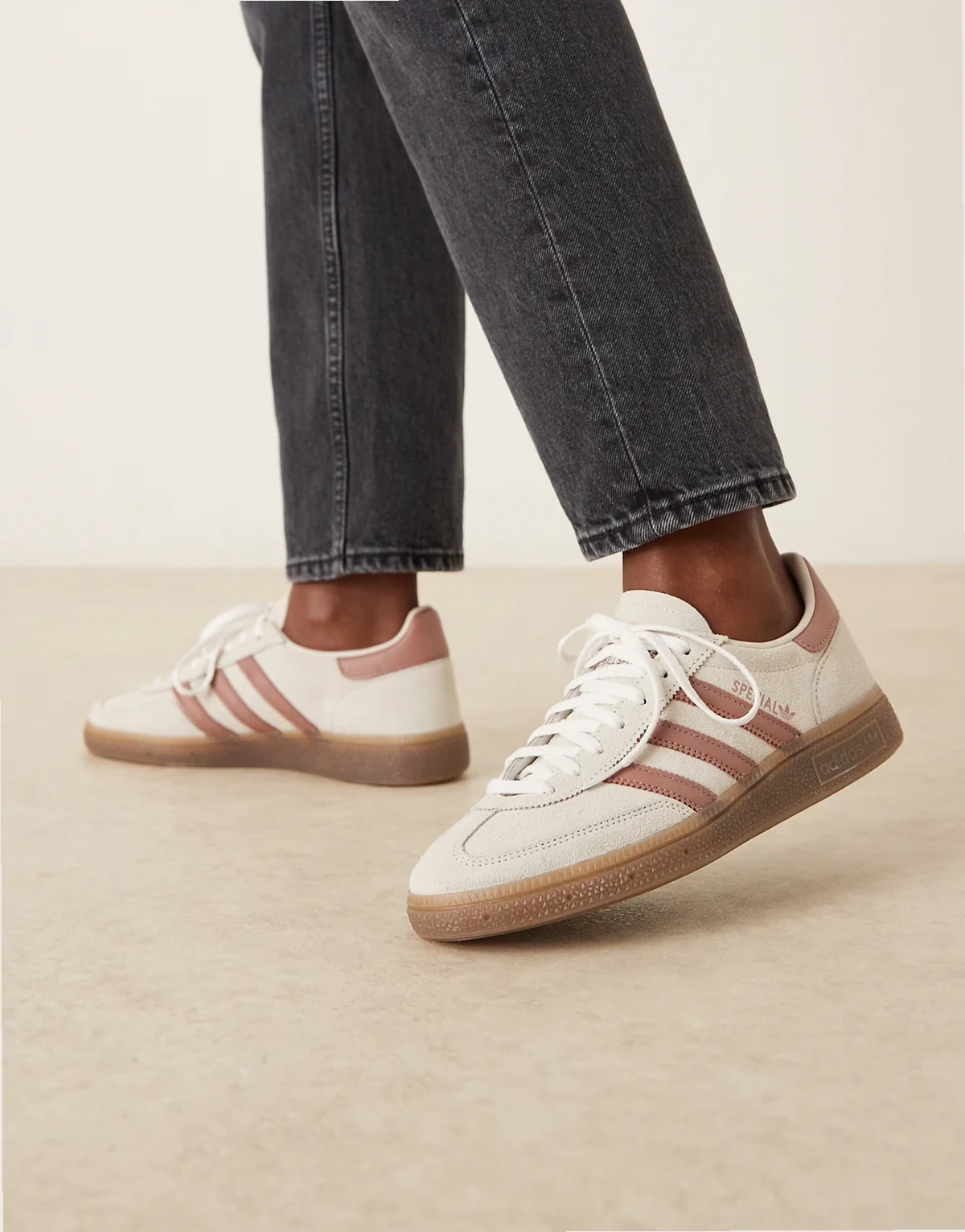 Handball Spezial sneakers in gray and dark pink