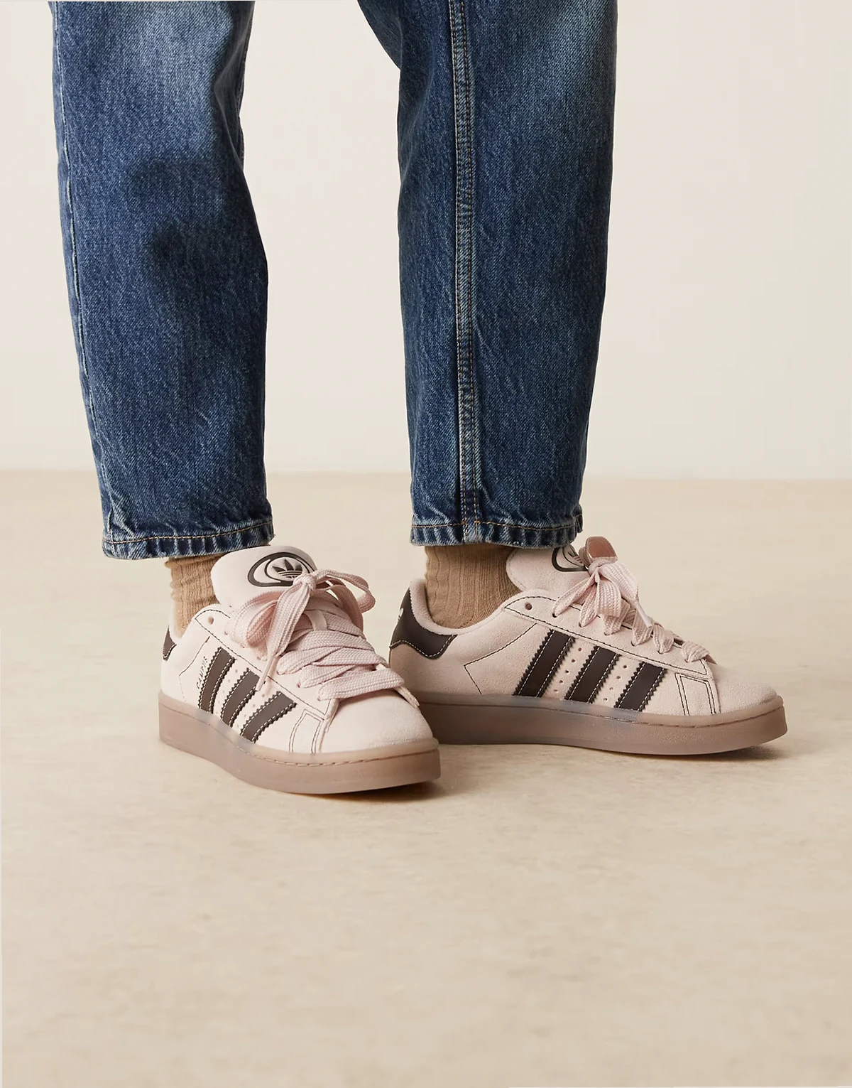 adidas Orginals Campus 00s sneakers in light pink and brown