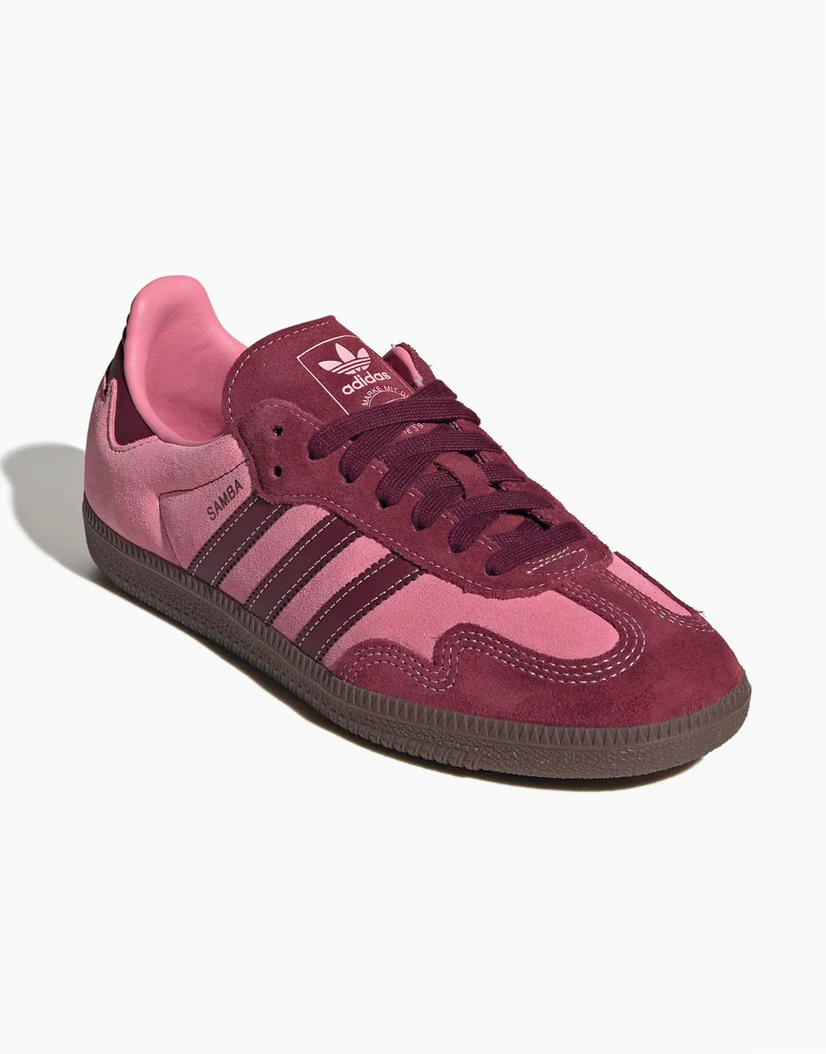 Samba OG sneakers in pink and burgundy