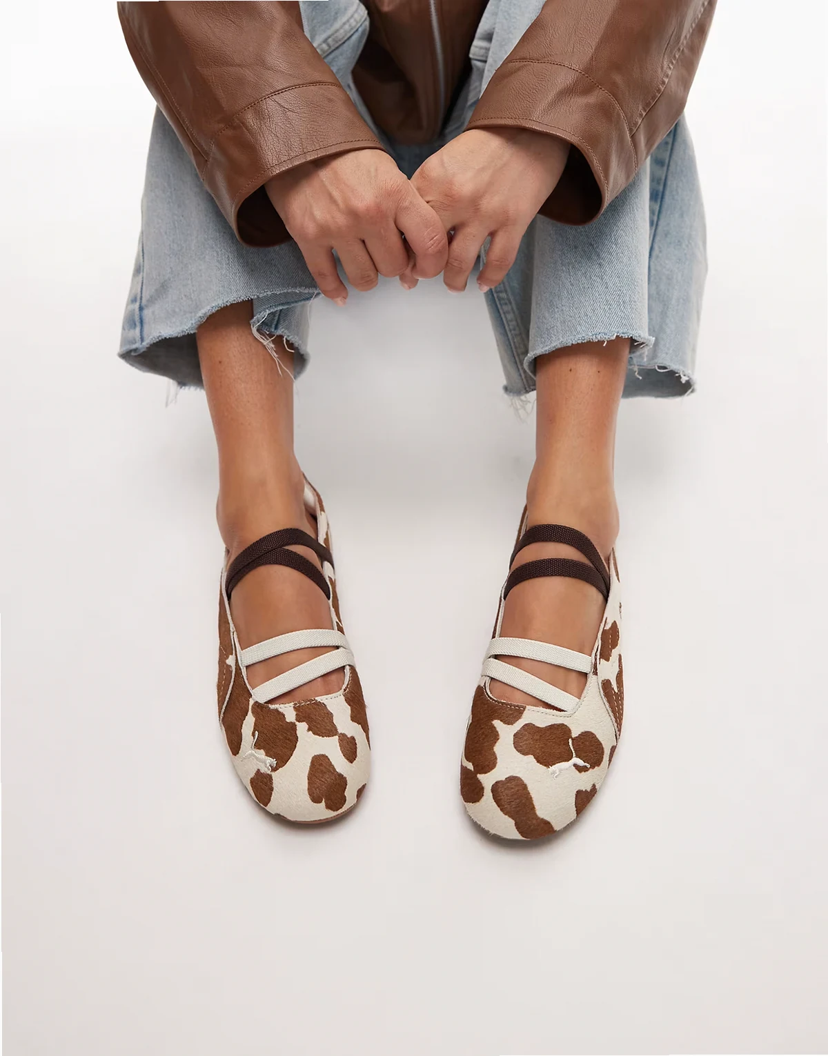 Speedcat ballet flats in cow print