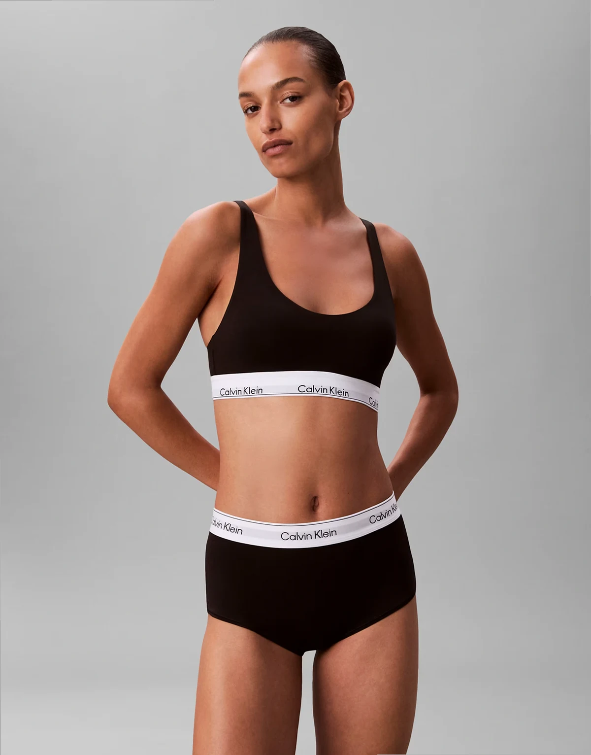 Icon Cotton Modal boyshorts in black