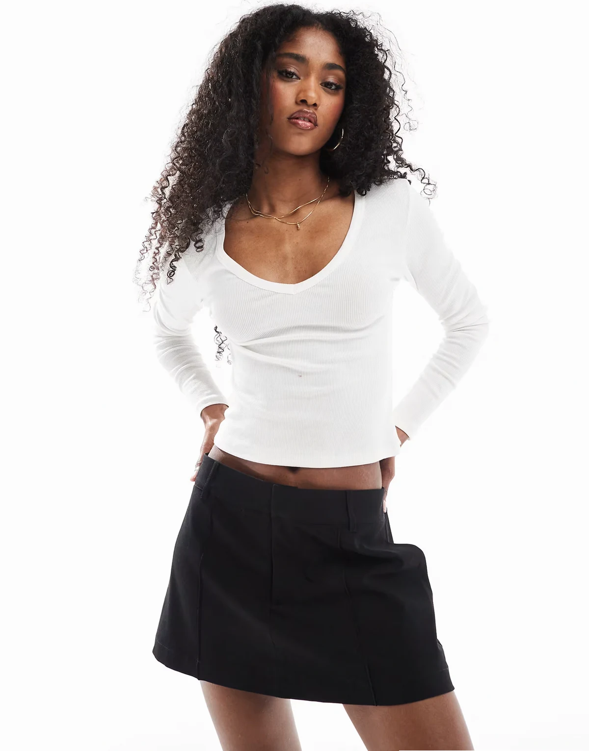Luis suiting mini skirt in black