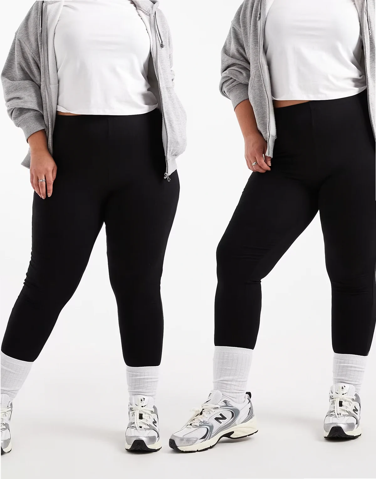 ASOS DESIGN Curve – Zestaw 2 par czarnych legginsów