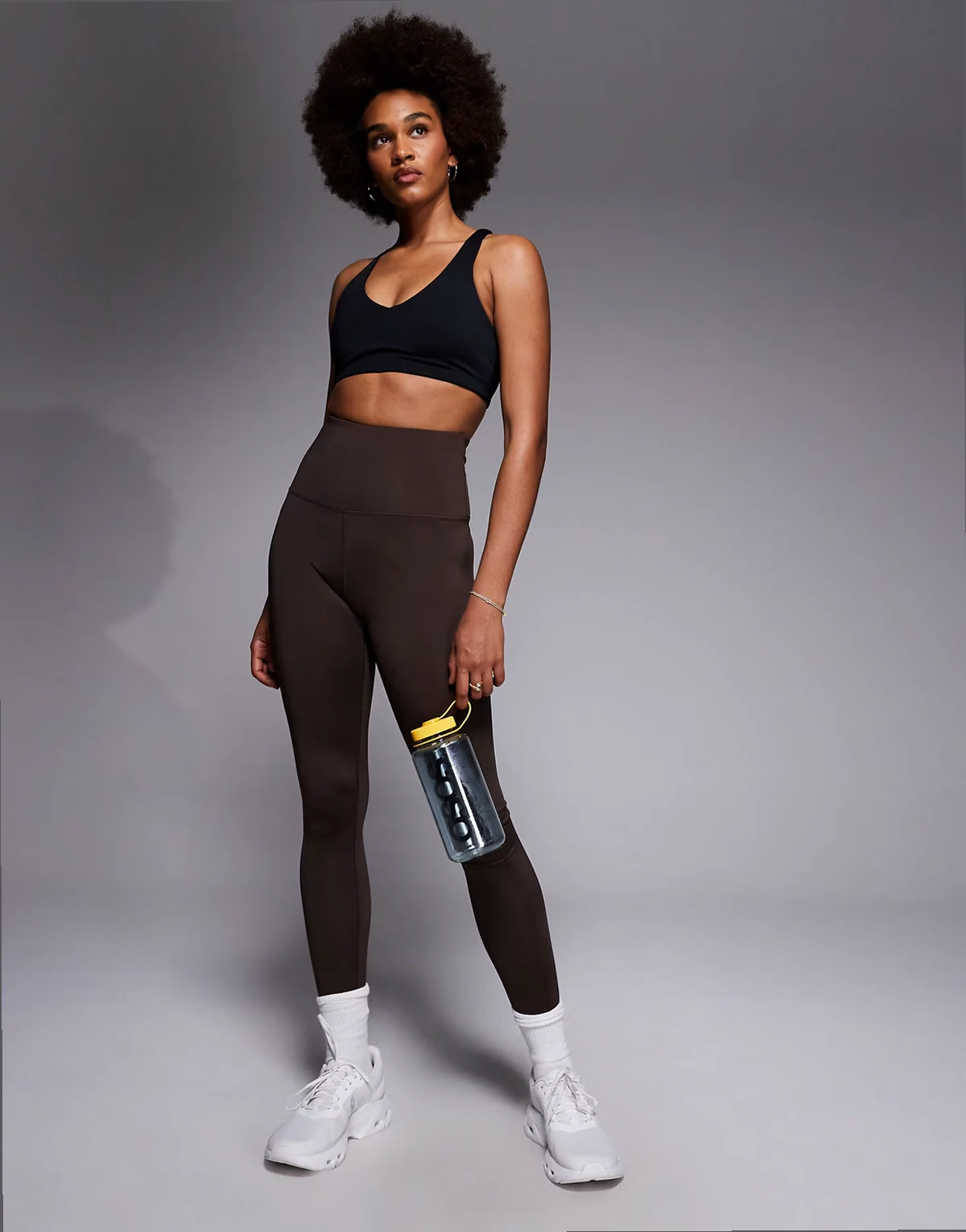 Tall Icon bum sculpt gym leggings with inner pocket in french roast