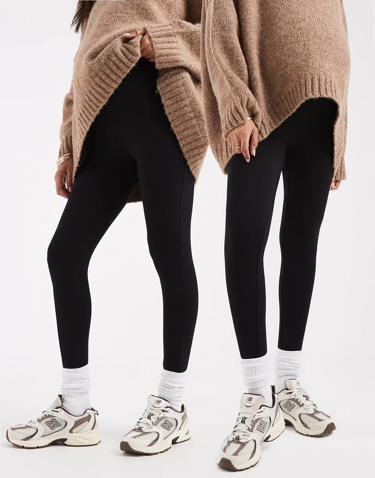 ASOS DESIGN Maternity 2 pack leggings in black