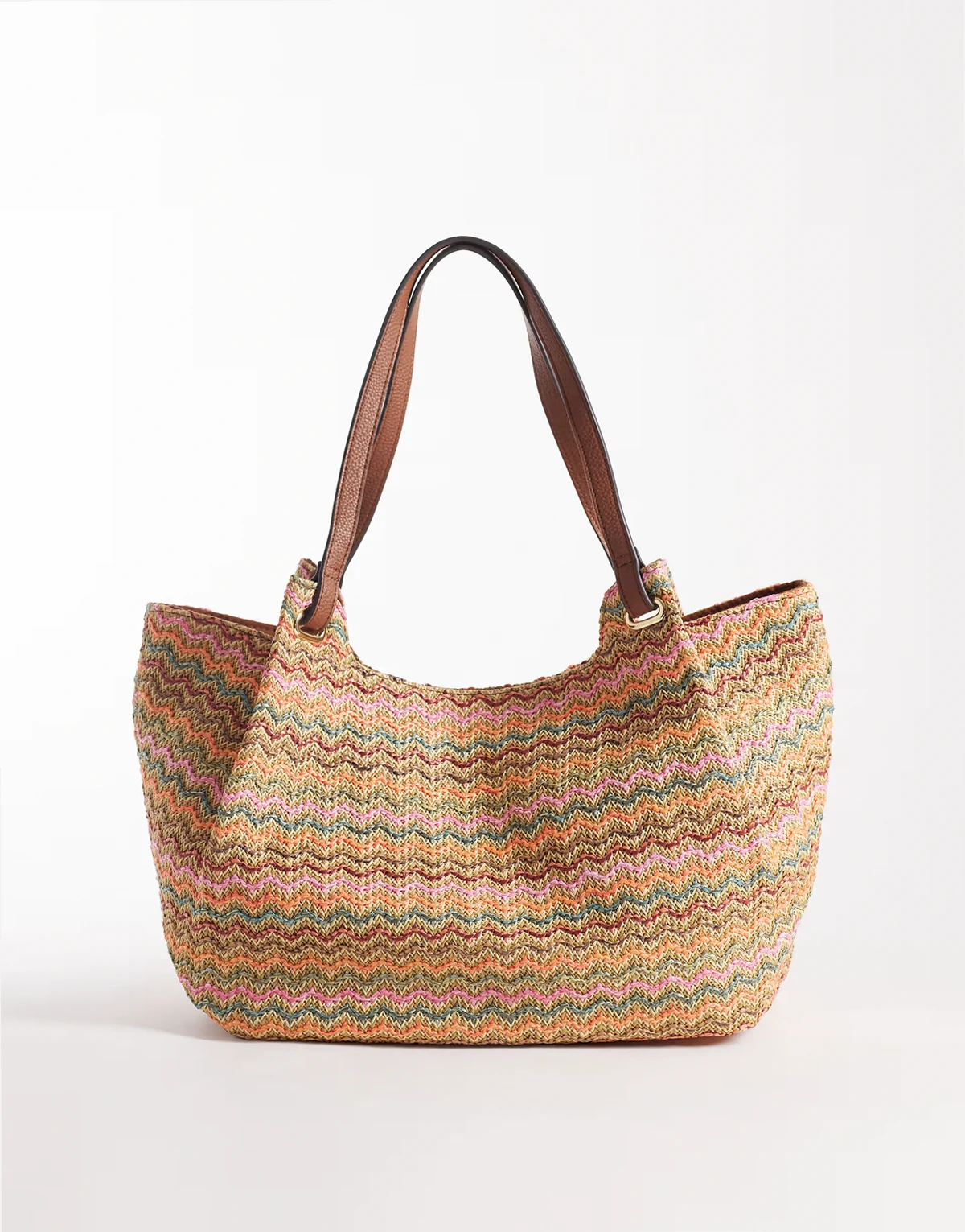 – Kolorowa, duża torba na ramię, w paski