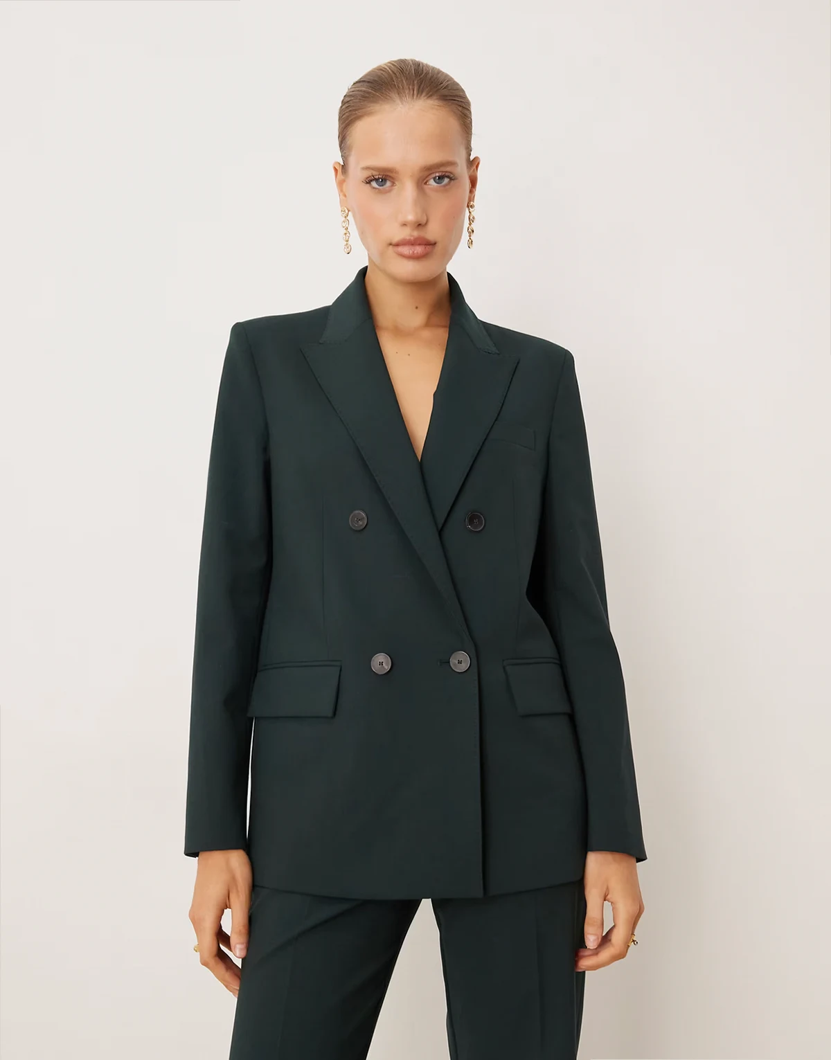 – Irese – Eleganter Blazer aus Wollmix in Tannengrün, Kombiteil