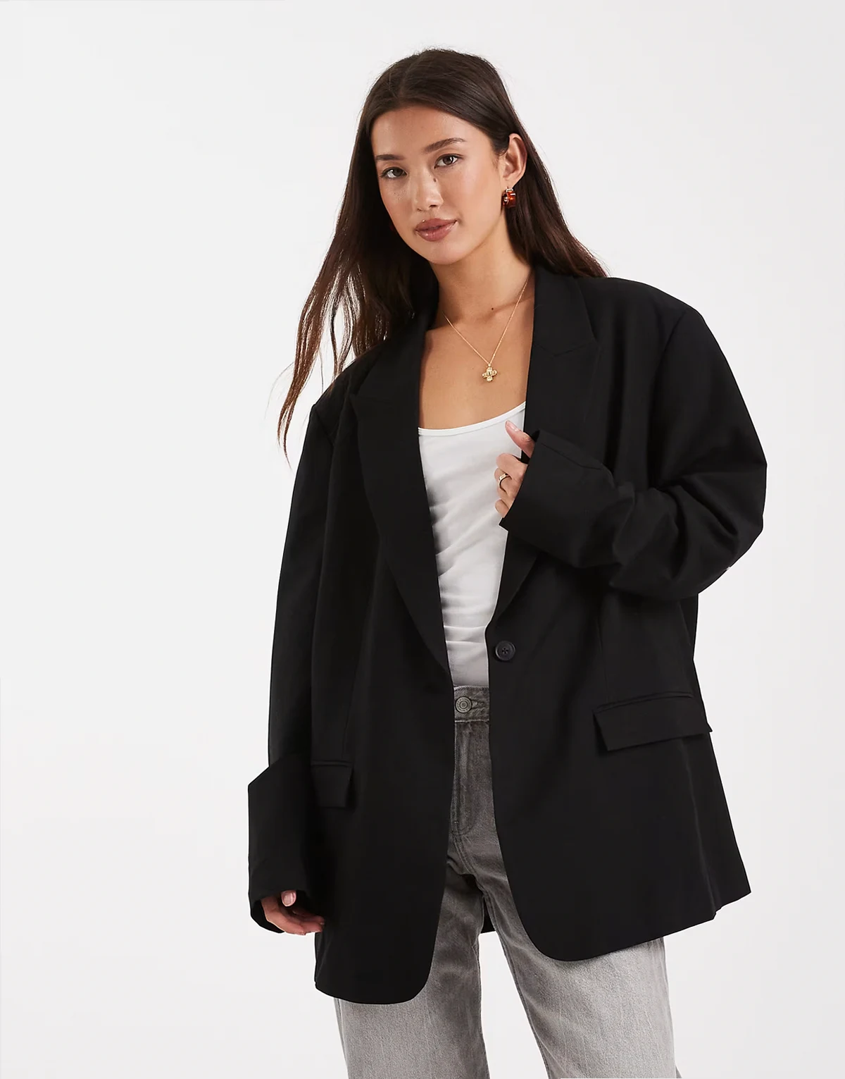 – Eleganter Oversize-Blazer in Schwarz