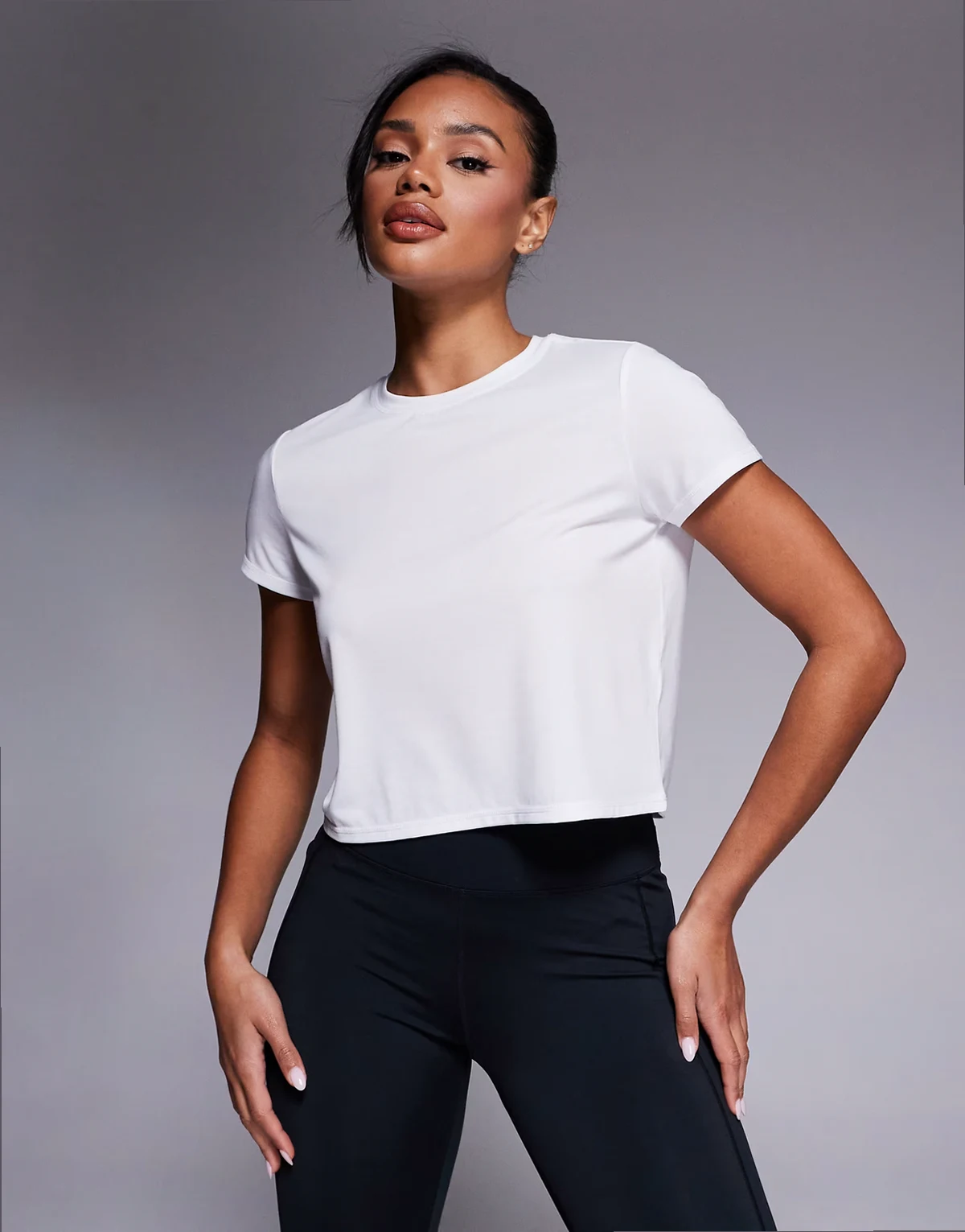 quick dry performance jersey box fit T-shirt in white
