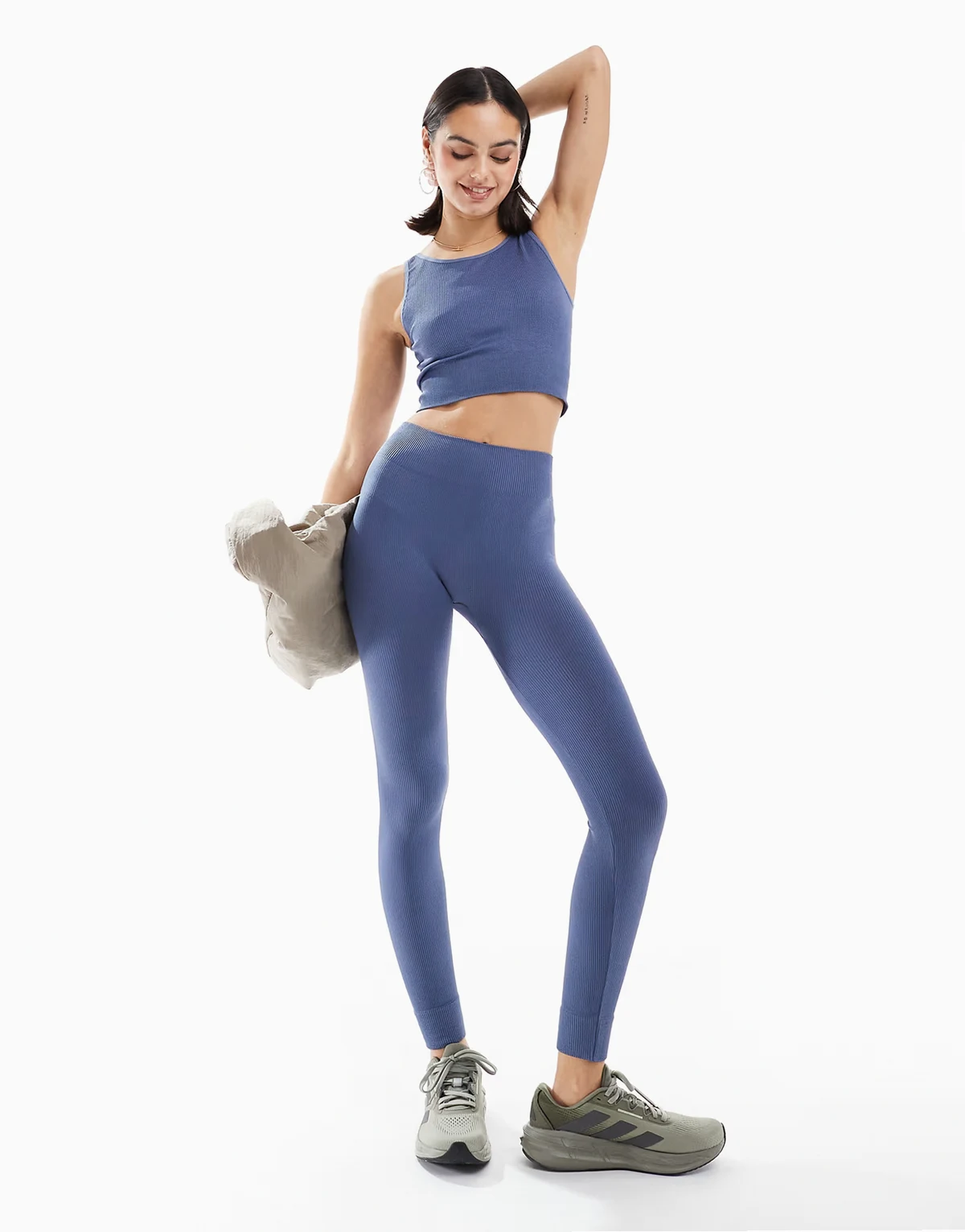 seamless leggings in indigo - part of a set