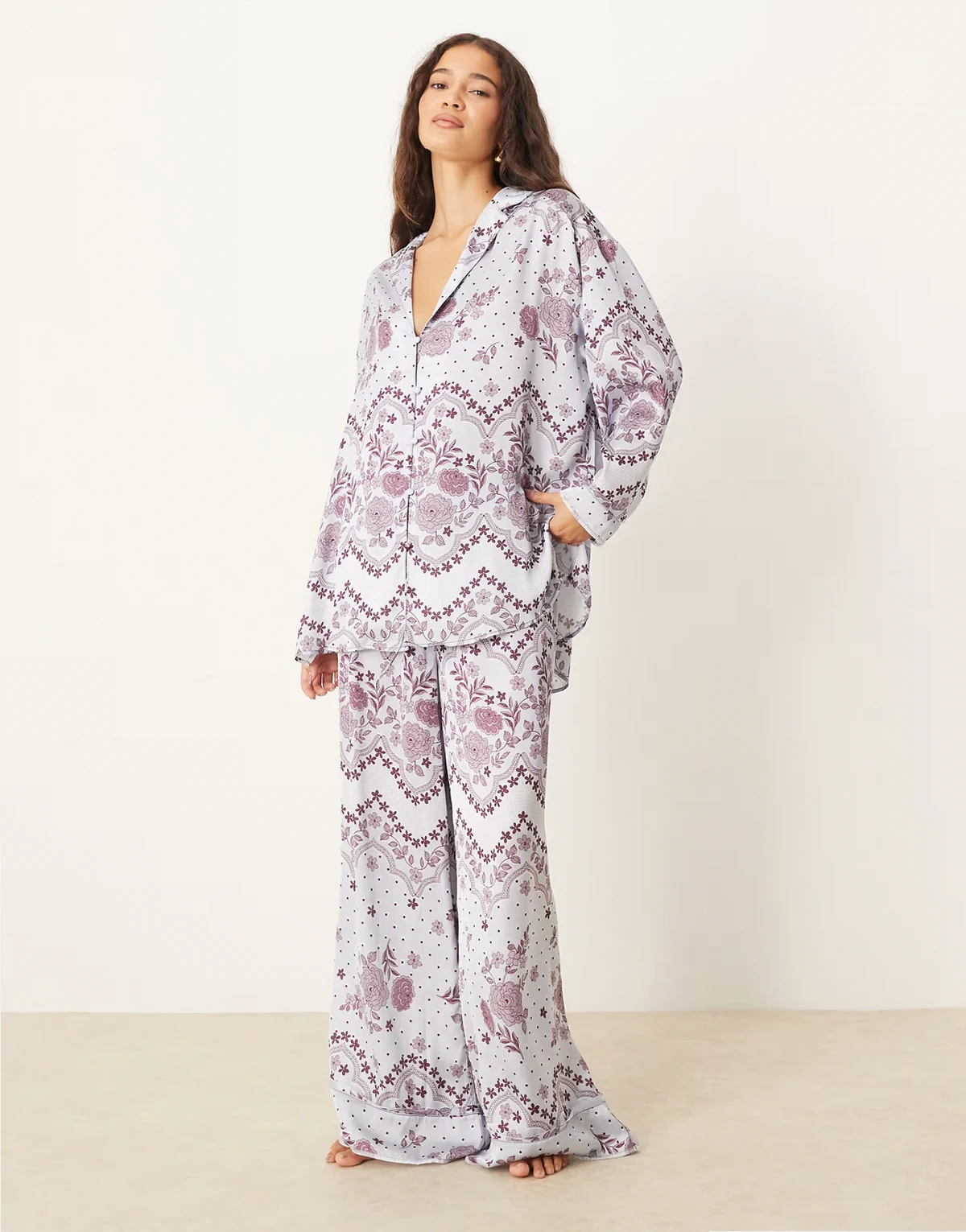 Dreamy Days printed pajama set in ice