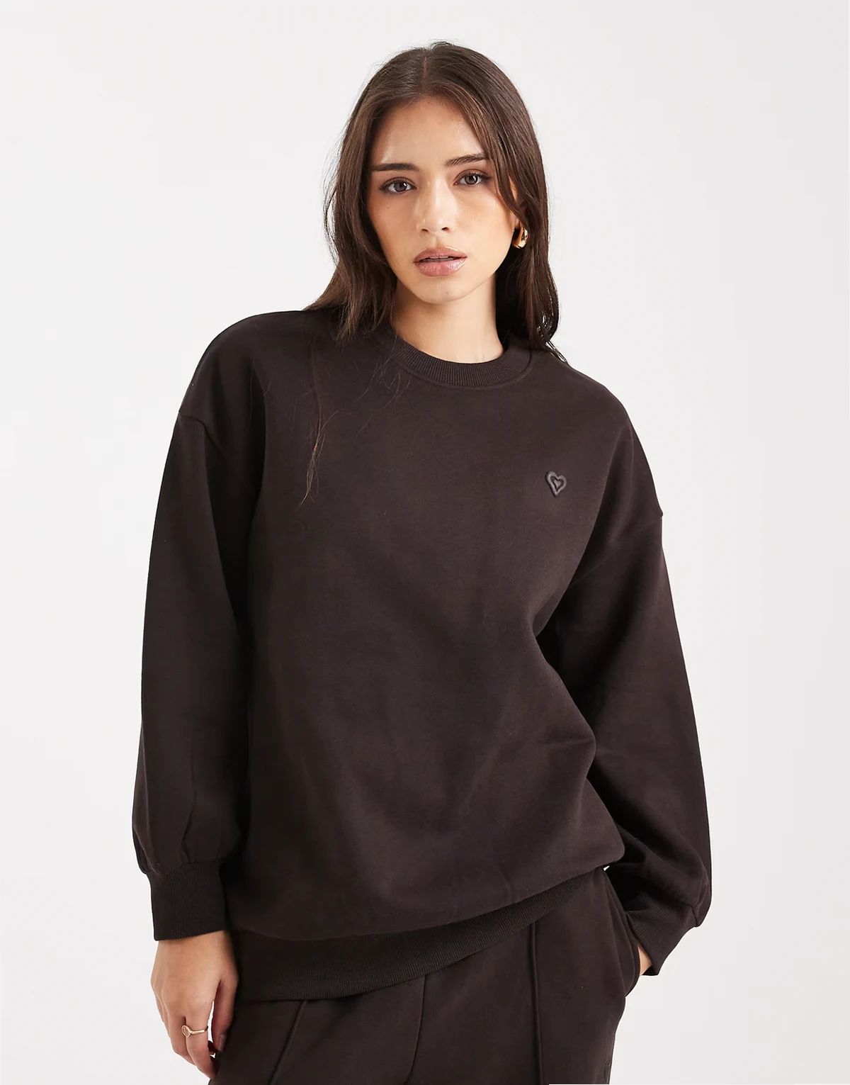 oversized sweatshirt in chocolate
