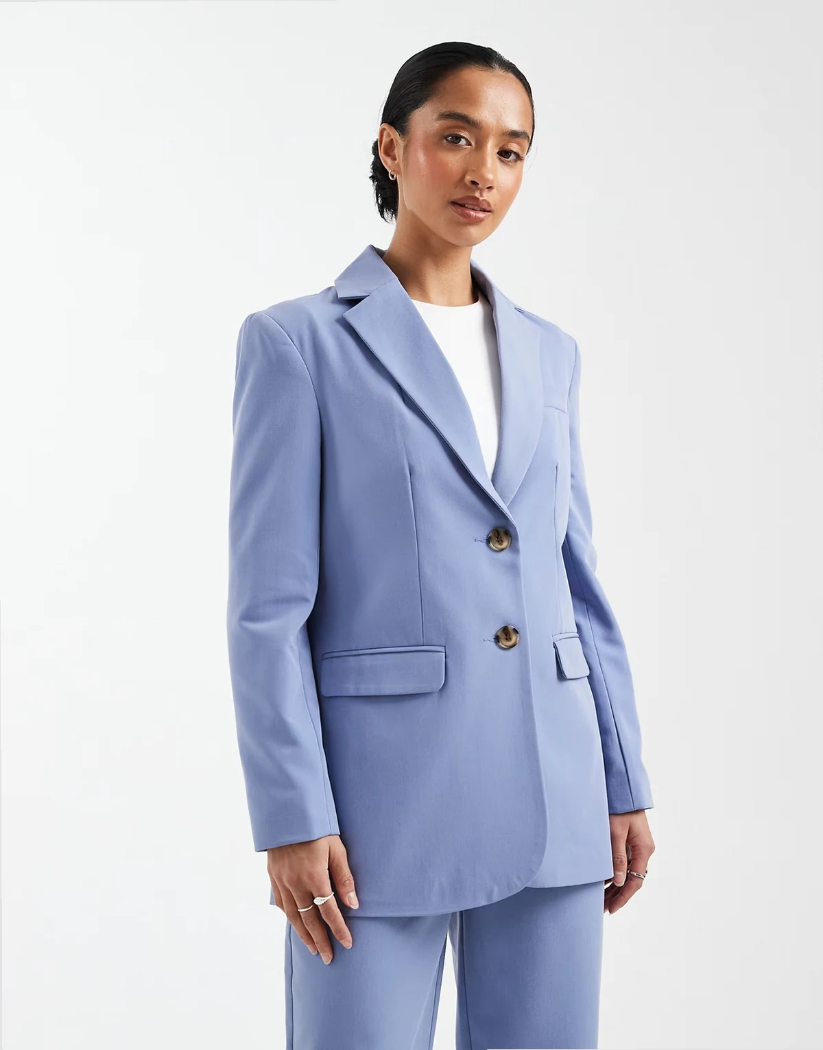 – Oversize-Blazer in Puderblau