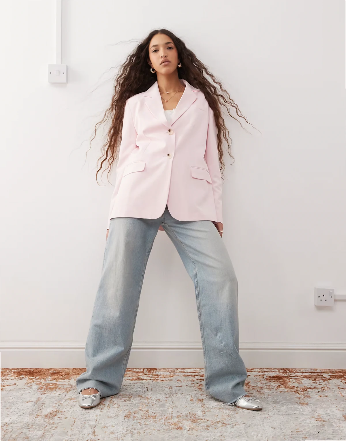 – Essential – Oversize-Blazer in Pastellrosa