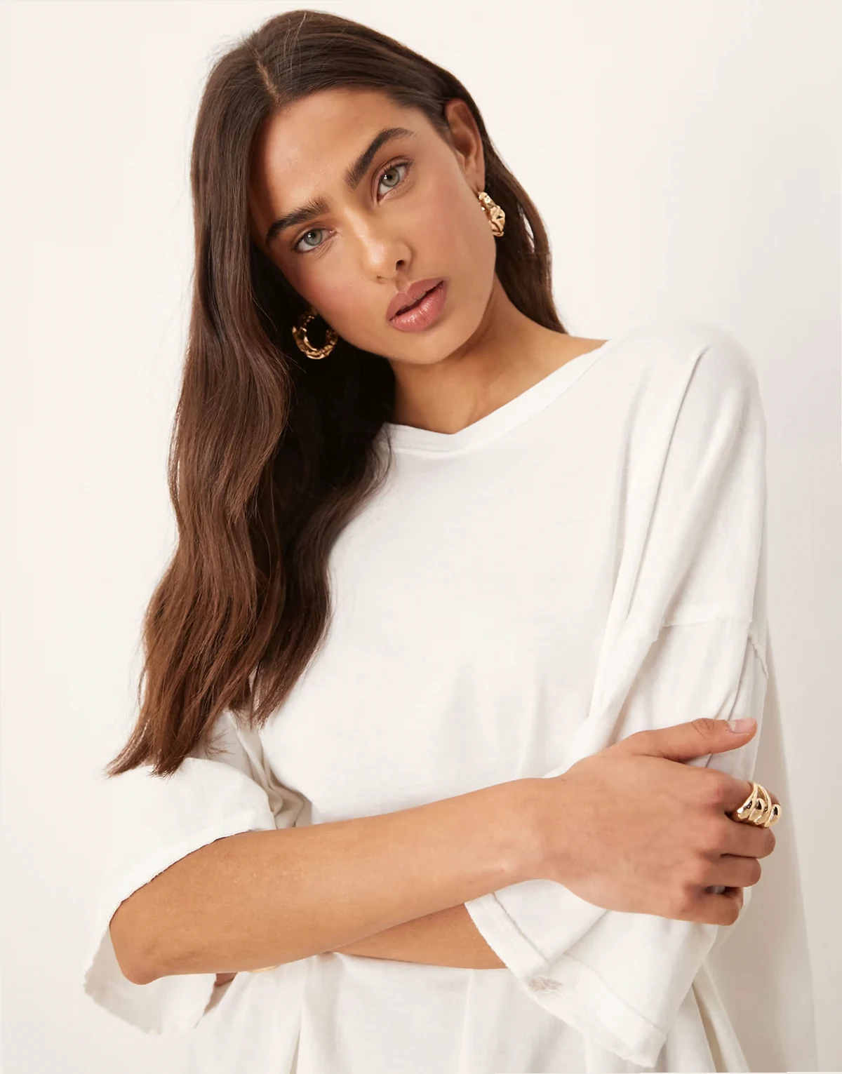 devon relaxed fit t-shirt in ivory
