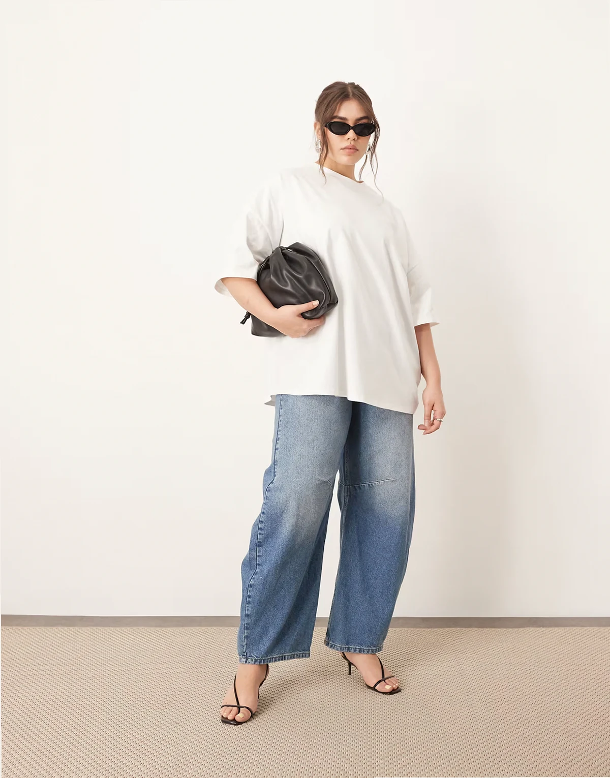 Curve oversized premium heavyweight T-shirt in white
