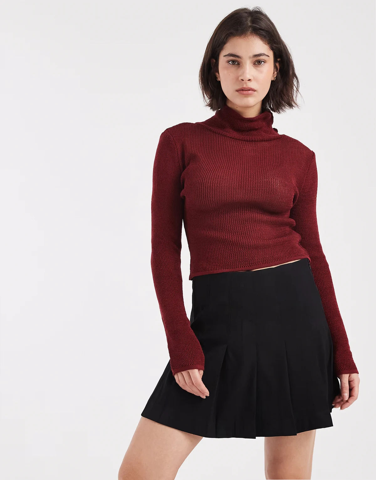 Teen tailored skort in black