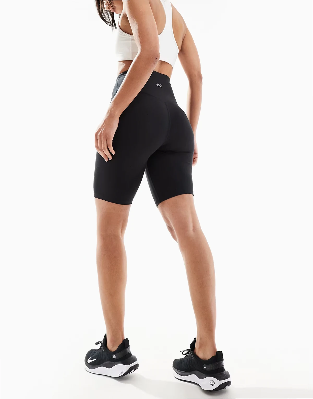 Icon 8 inch soft touch legging shorts in black