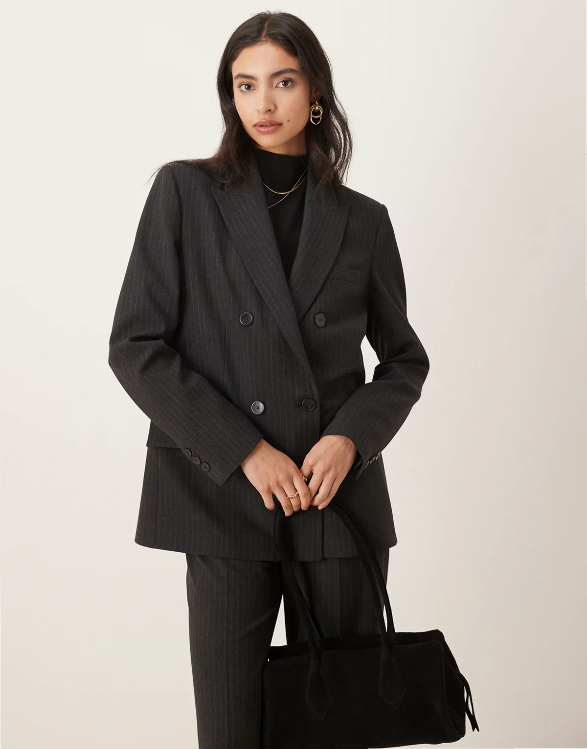 Irise tailored blazer in gray pinstripe - part of a set