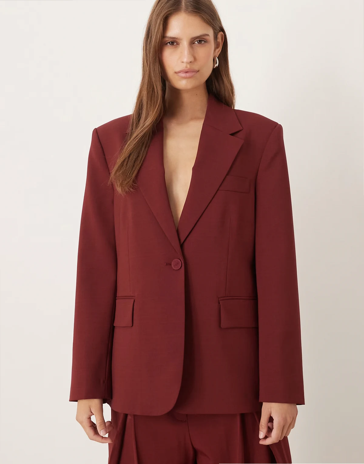 Dani oversized blazer in dark red - part of a set