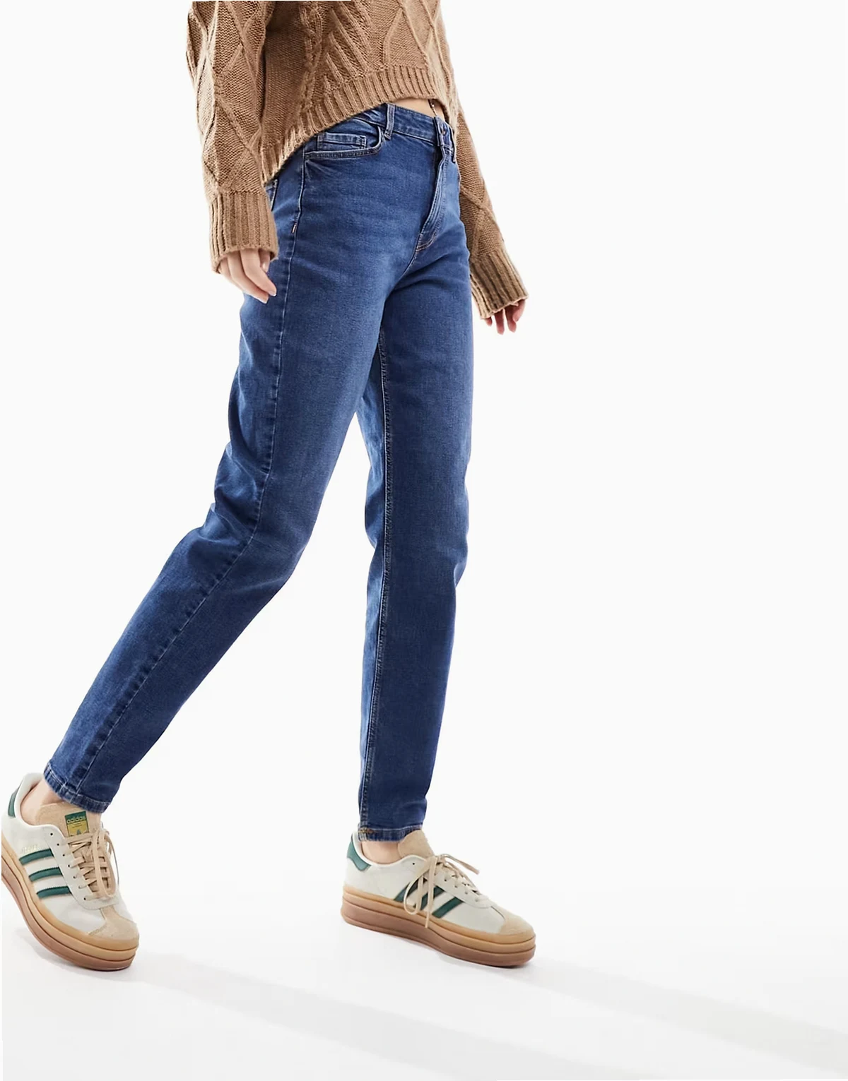Kesia mom jeans in dark blue denim