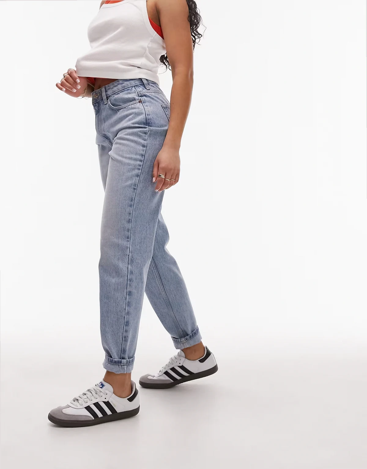 Original Mom high rise jean in bleach