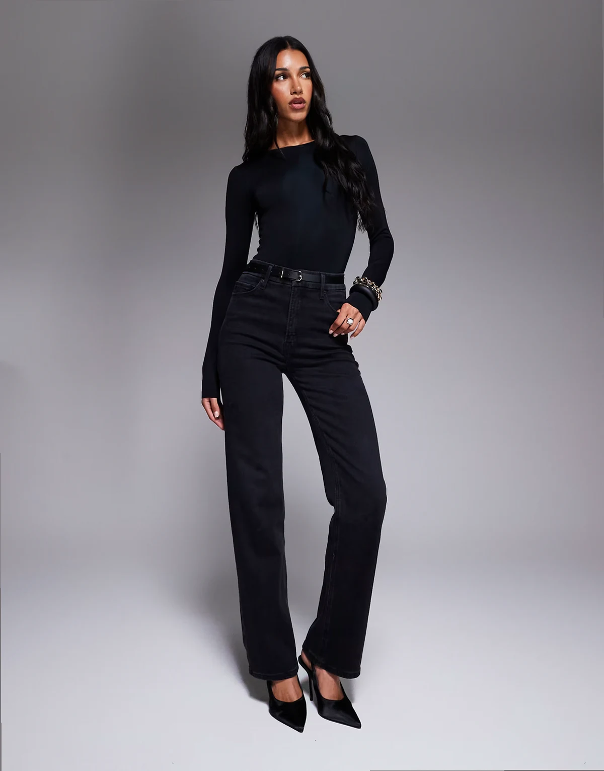 – Soft Tech Good True – Gerade Jeans in Schwarz