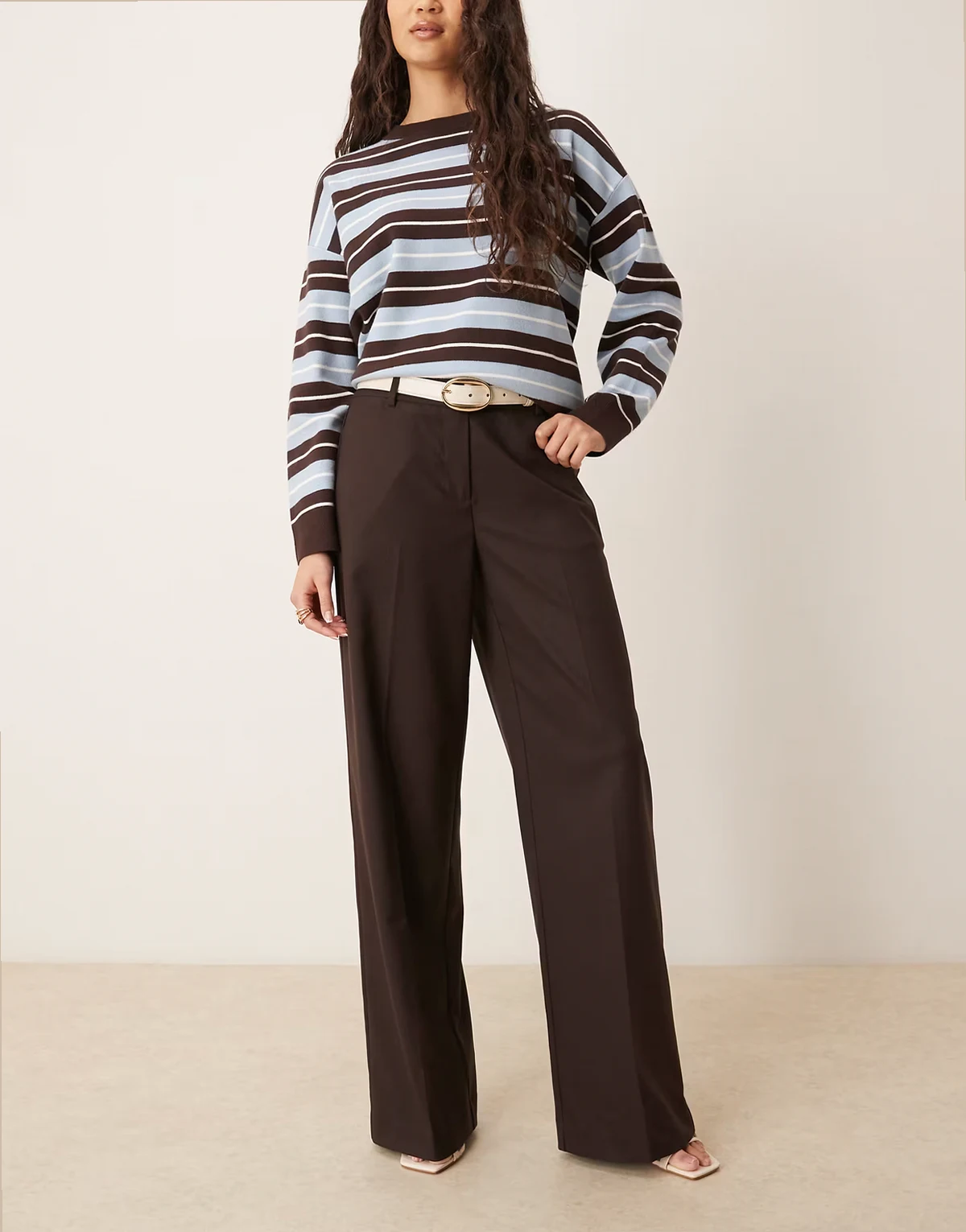– Pocket – Elegante Hose in Schokobraun