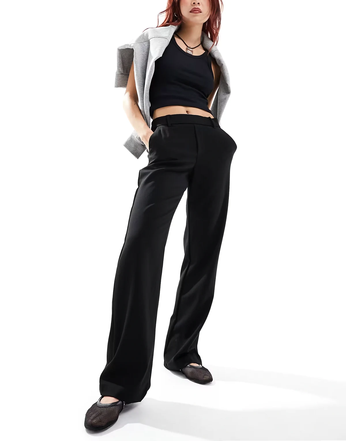 – Elegante Hose in Schwarz mit geradem Schnitt