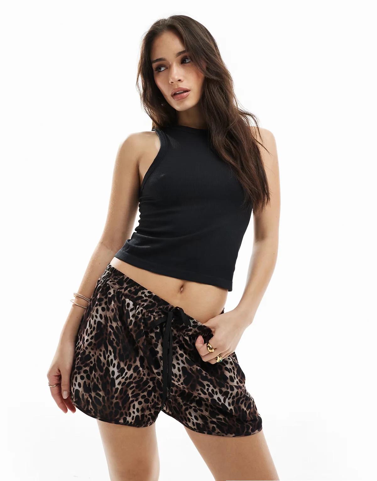 – Satynowe szorty w cętki – Tylko w ASOS