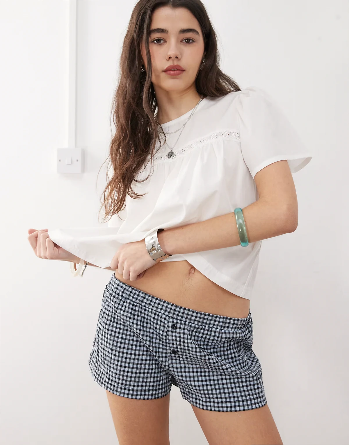 – Karierte Boxershorts