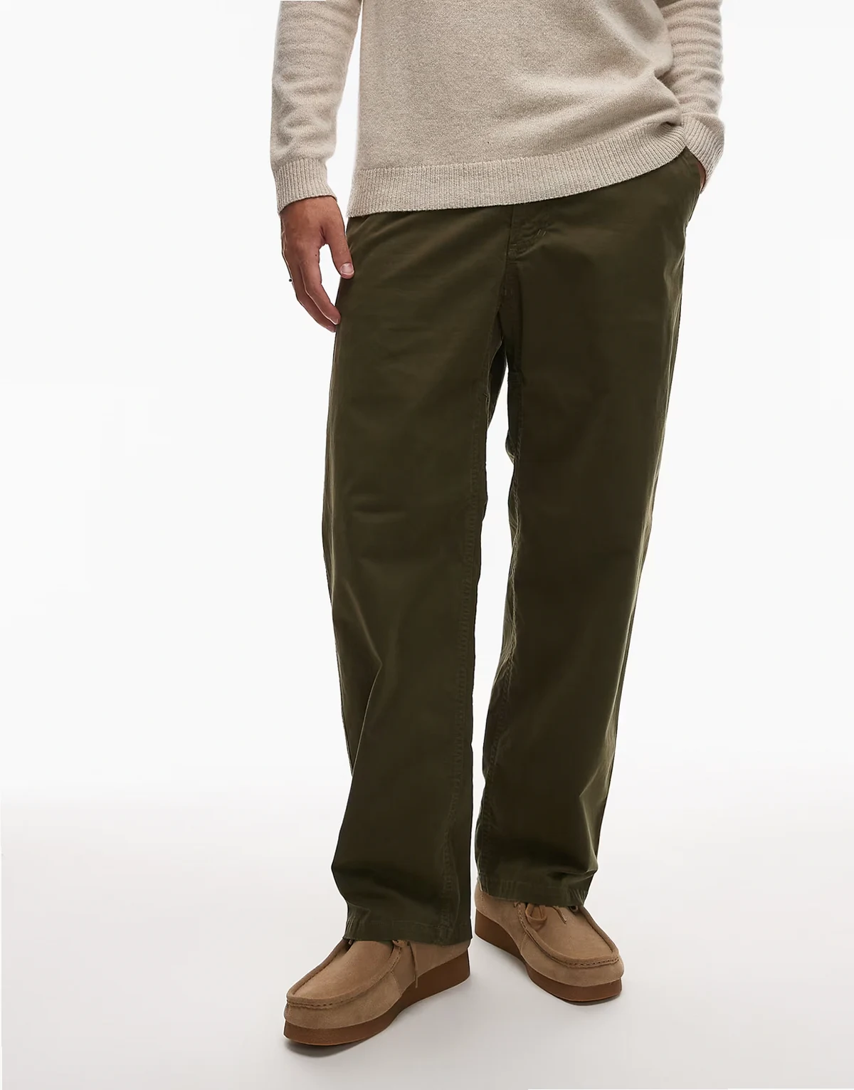– Cliff – Gerade geschnittene Hose in Khaki-Grün