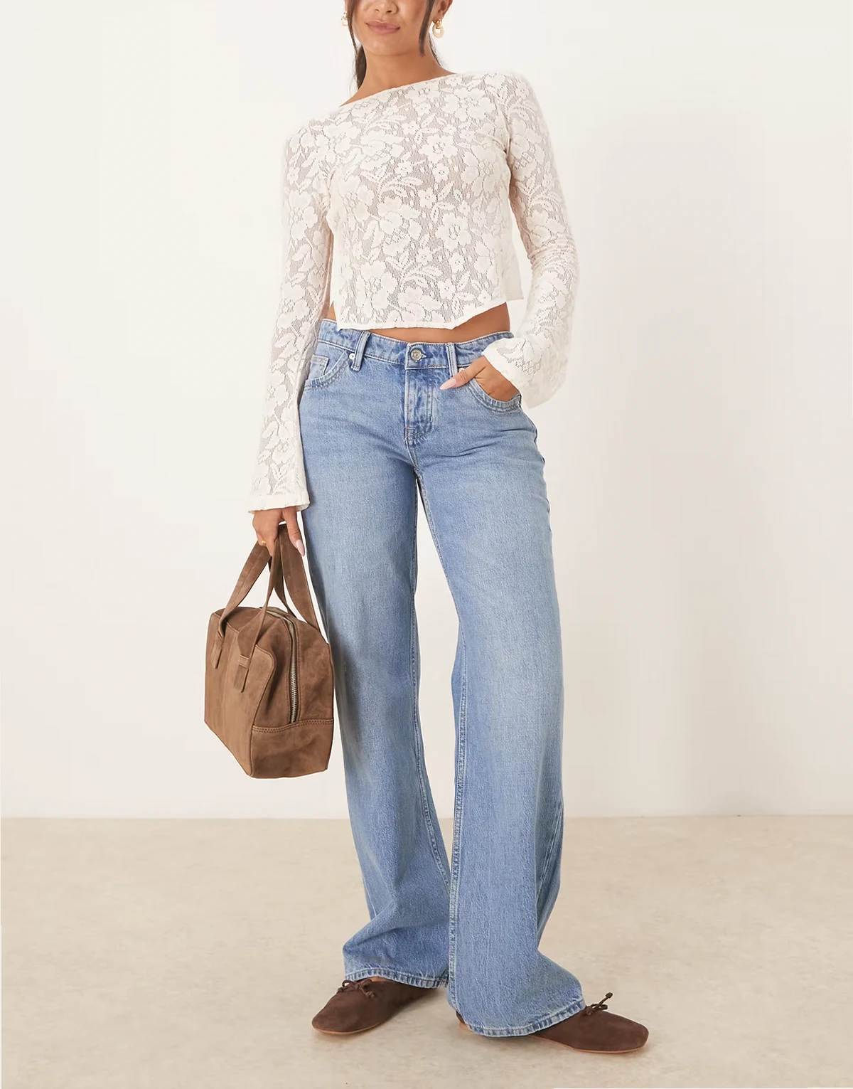 – Tennessee – Boyfriend-Jeans in hellblauer Waschung mit niedrigem Bund