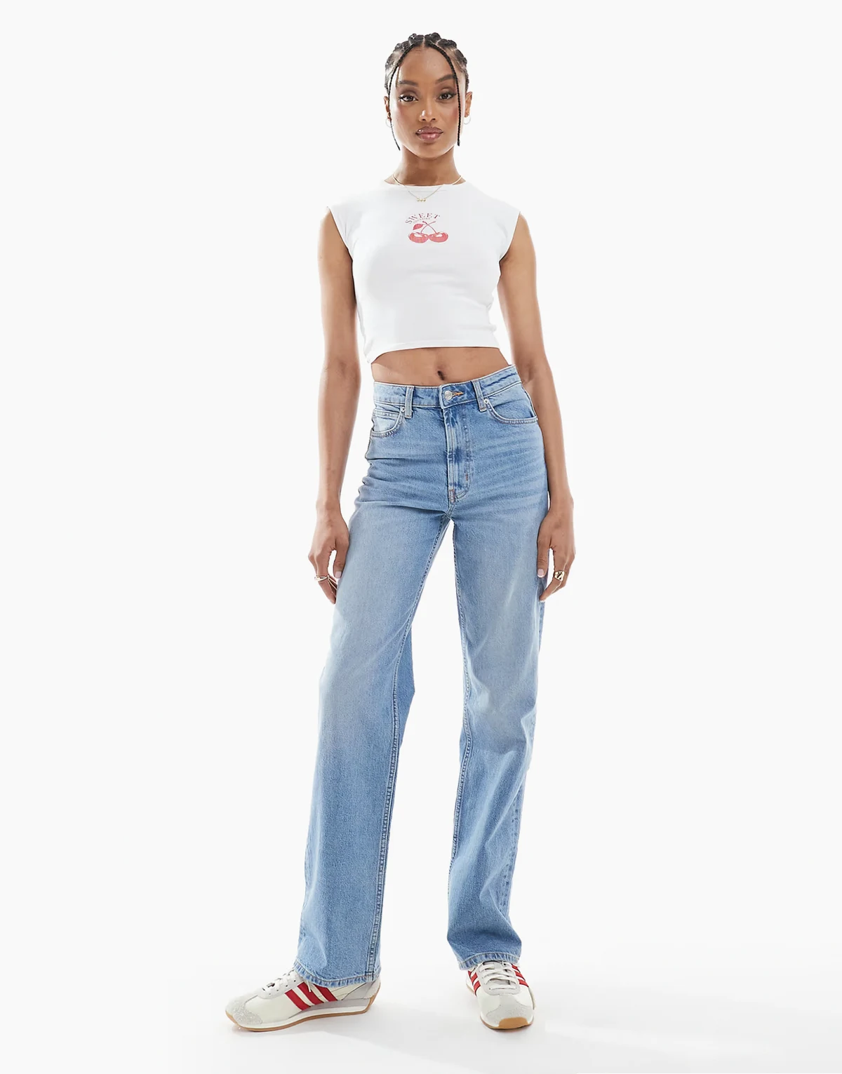ASOS DESIGN Tall – Jasnoniebieskie jeansy z prostymi nogawkami i comfort stretchem