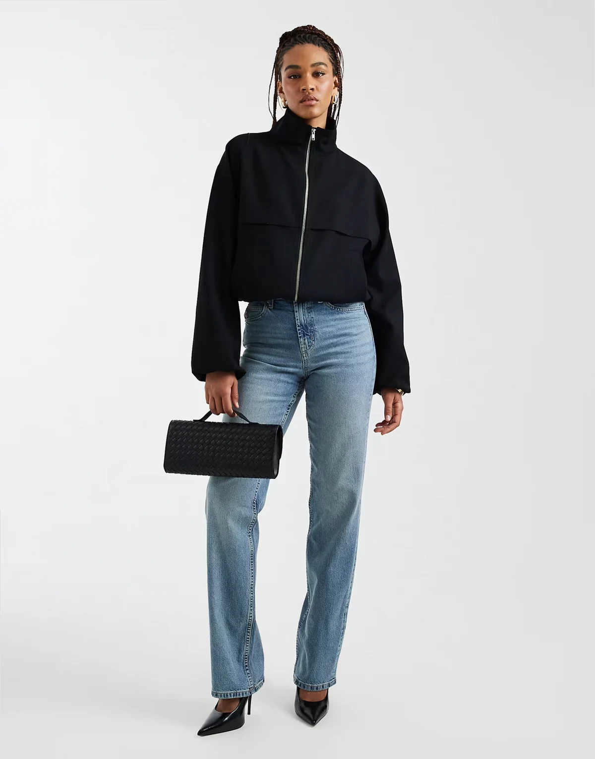 ASOS DESIGN Tall – Niebieskie elastyczne jeansy z prostymi nogawkami