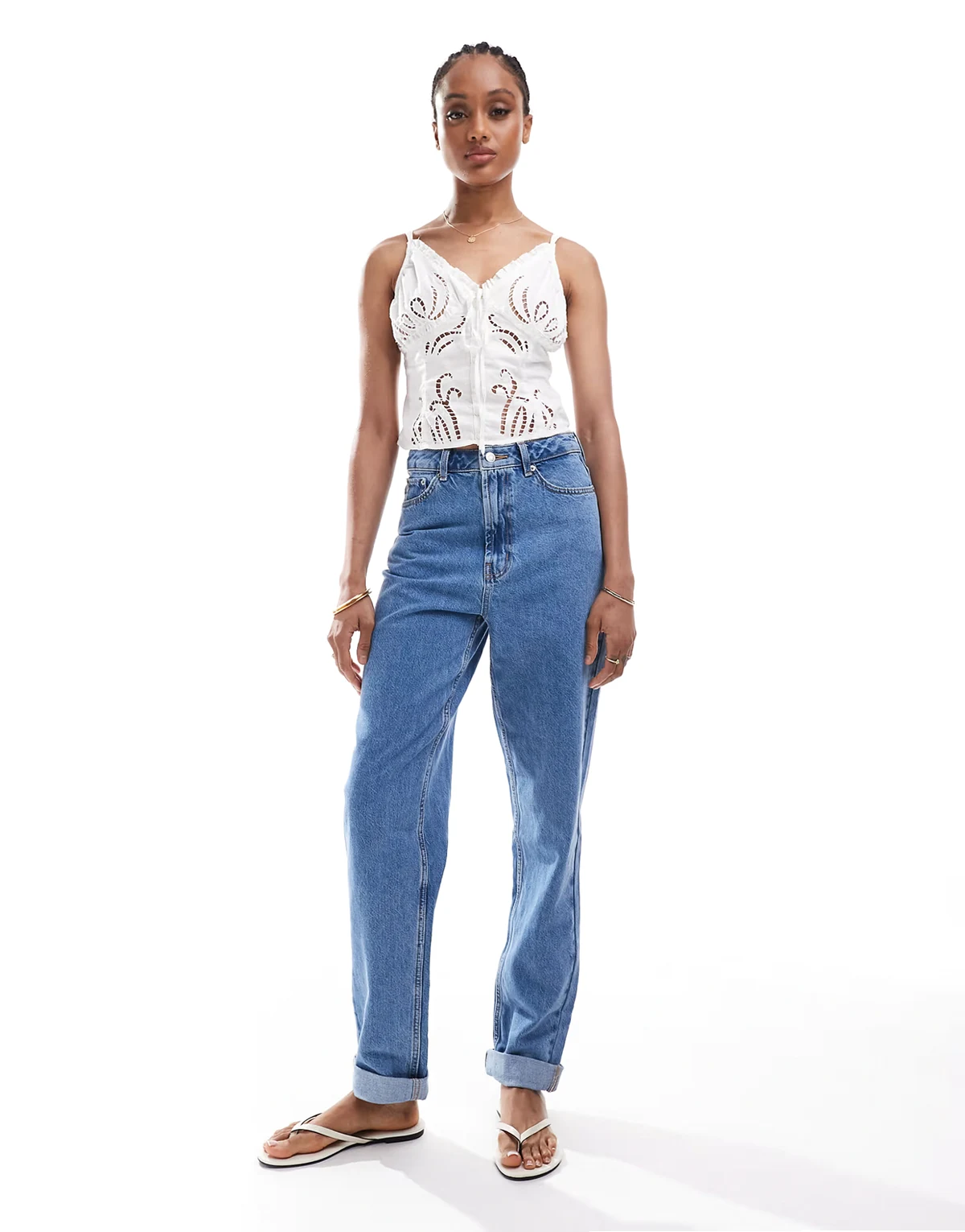 ASOS DESIGN Tall – Niebieskie jeansy mom fit o luźnym kroju z podwyższonym stanem