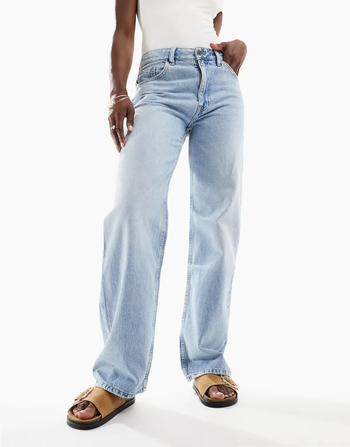 – Miami – Jeans in Bleach-Waschung mit mittelhohem Bund
