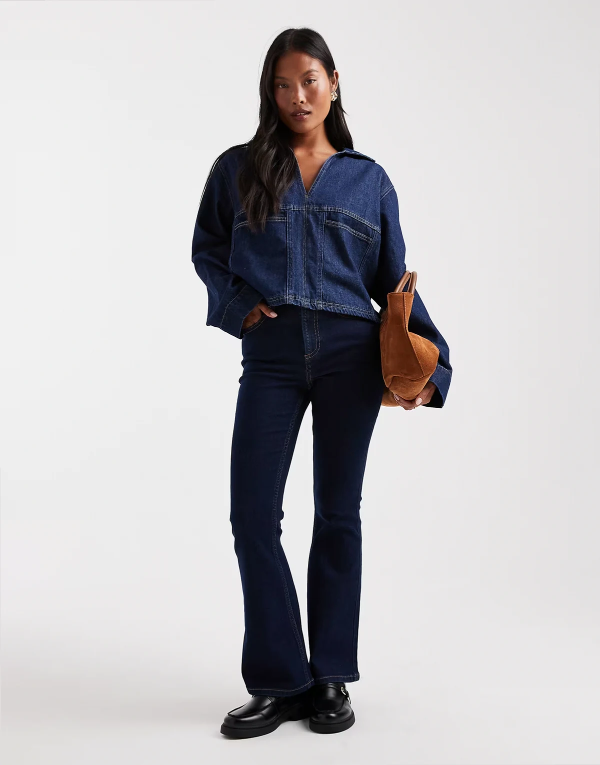 flare jeans in indigo wash