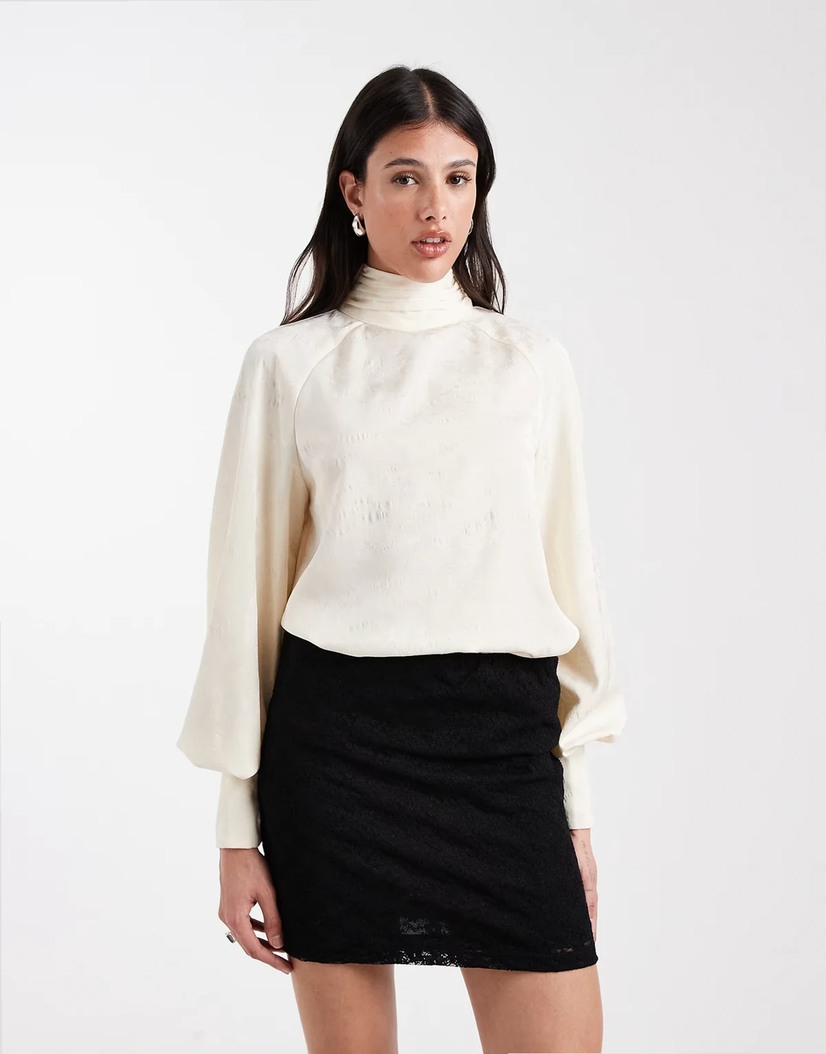 ASOS DESIGN Tall – Czarna koronkowa spódnica mini