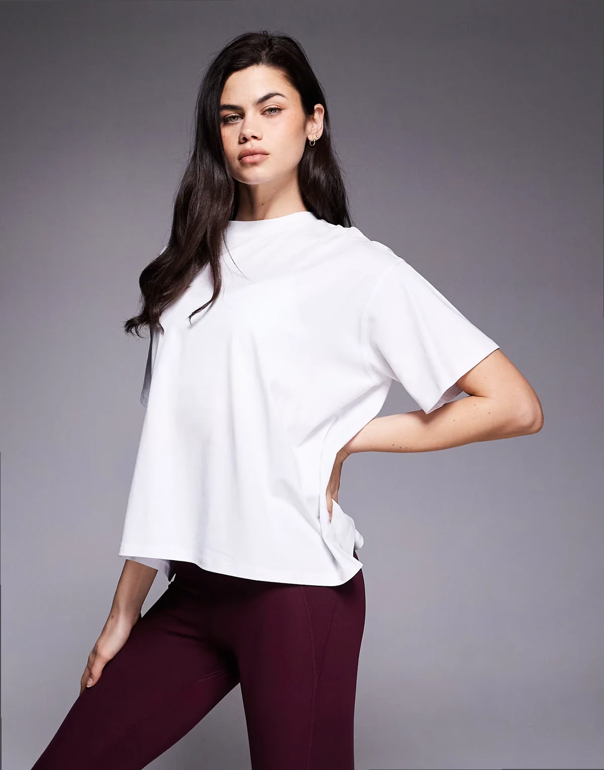 modal blend ultra soft boxy performance t-shirt in white