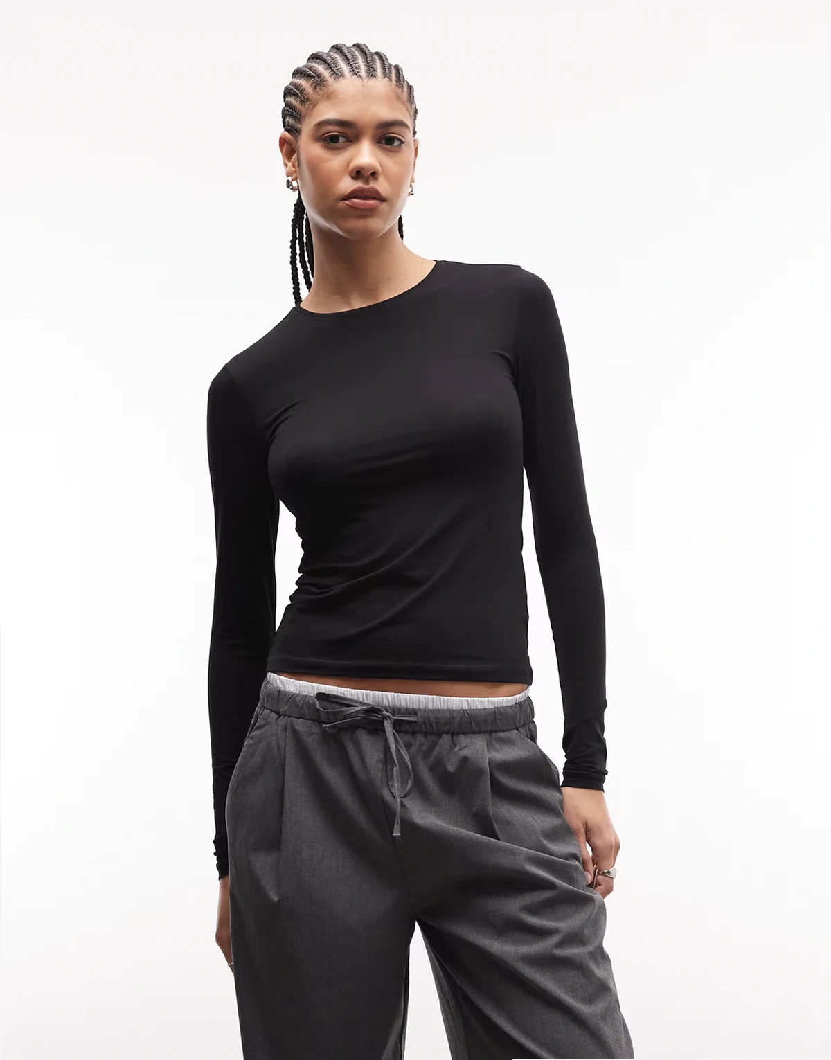 – Perfect – Lässiges Baumwoll-T-Shirt in Schwarz