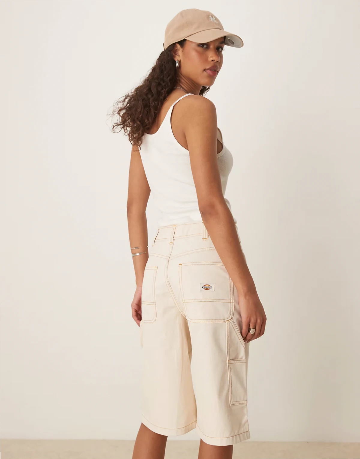 carpenter denim jorts in off white