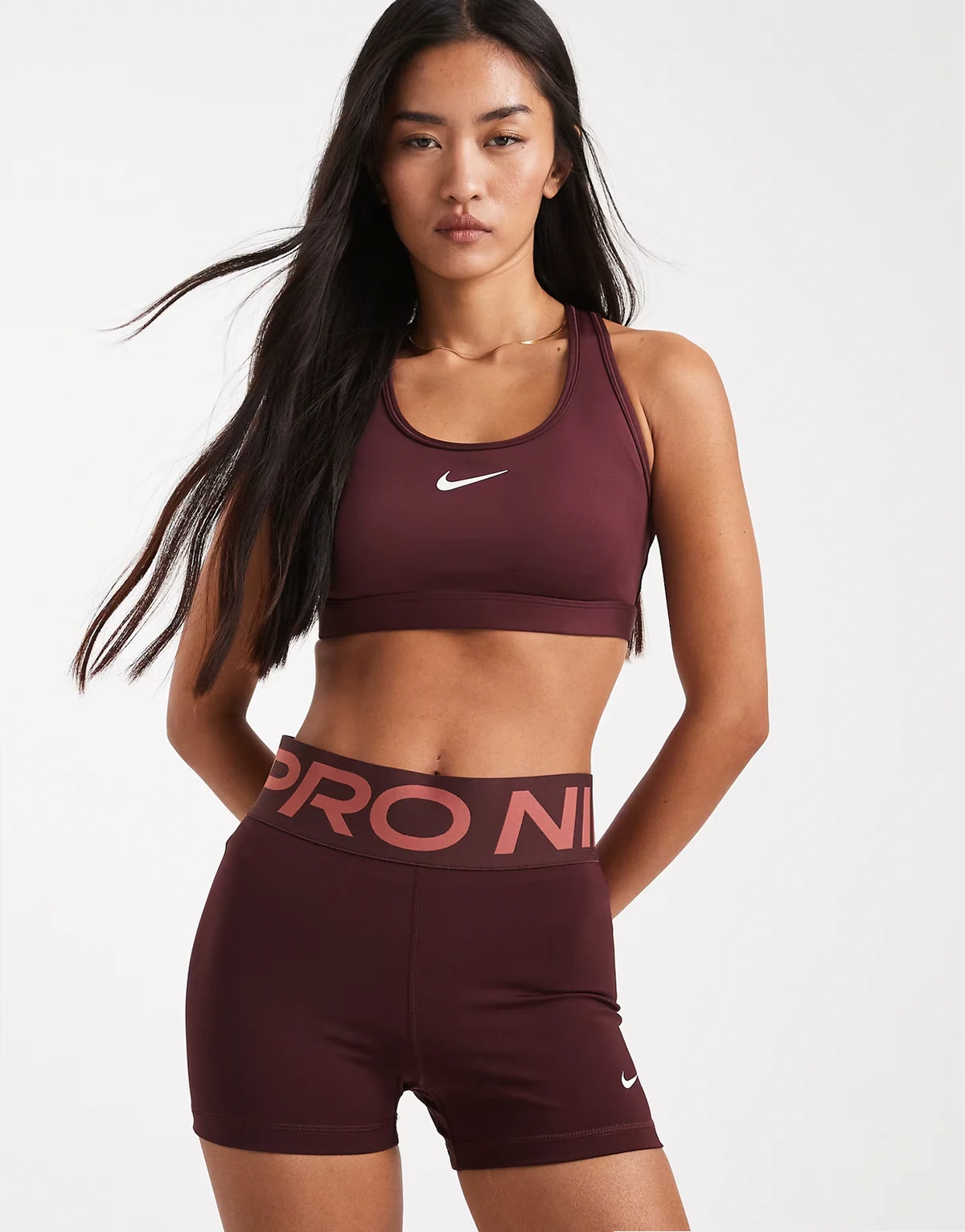 Nike Pro Training Dri-FIT sculpt 3 inch shorts in burgundy